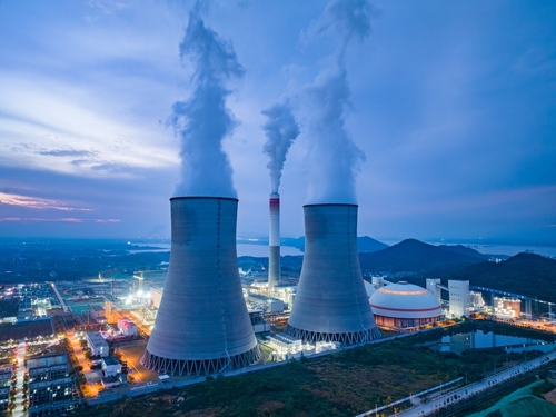 AC cooling tower on a rooftop in Taiwan